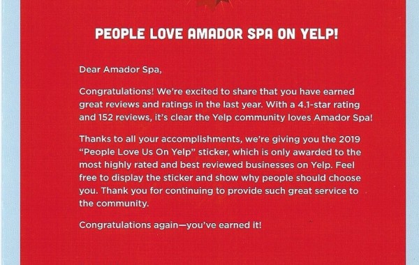 Congratulations from Yelp